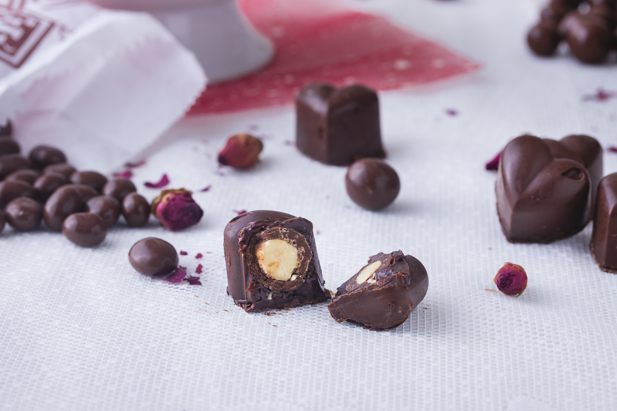 Praline punjene Kraševim čokoladnim dražejama